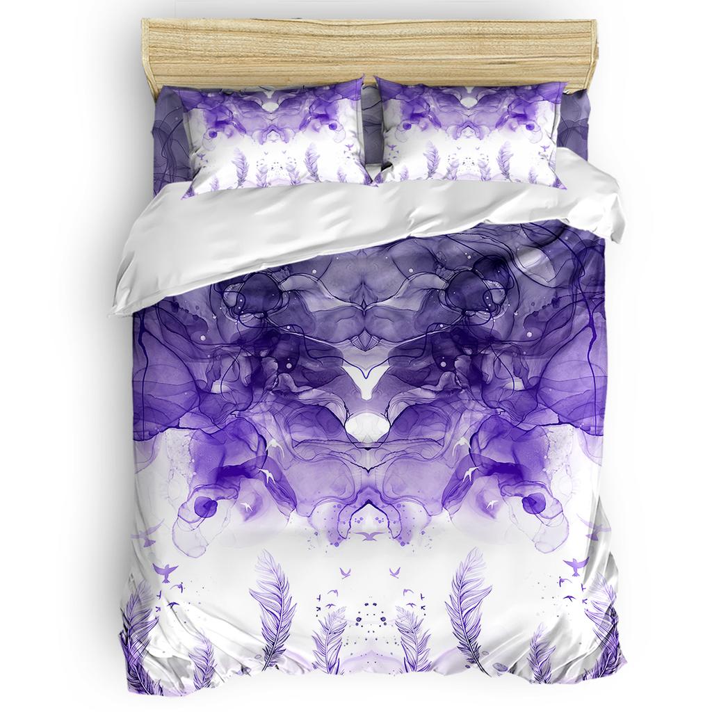 Purple Flower Lavender Romance Duvet Cover With Pillow Case Custom 3pcs Bedding Set Quilt Cover Double Bed Home Textile