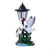 Garden Statue with Solar Lantern Outdoor Bird Decorative Ornament