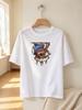 Pirate Skull Print Summer Casual Short Sleeve Loose Fashion Tee