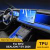 Pour BYD SEALION 7 EV 2026 Film de Protection Transparent en TPU Anti-Rayures Découpé sur Mesure Couvercle Intérieur Écran de Navigation Contrôle Central