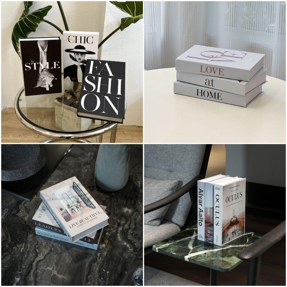 3PCS/Set Photo Props Decorative Simulation Books Paper Faux Books Creative Fake Books  Bedroom