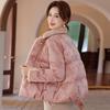 Elegant Winter National Style Short Cotton Jacket for Middle-Aged & Elderly Women