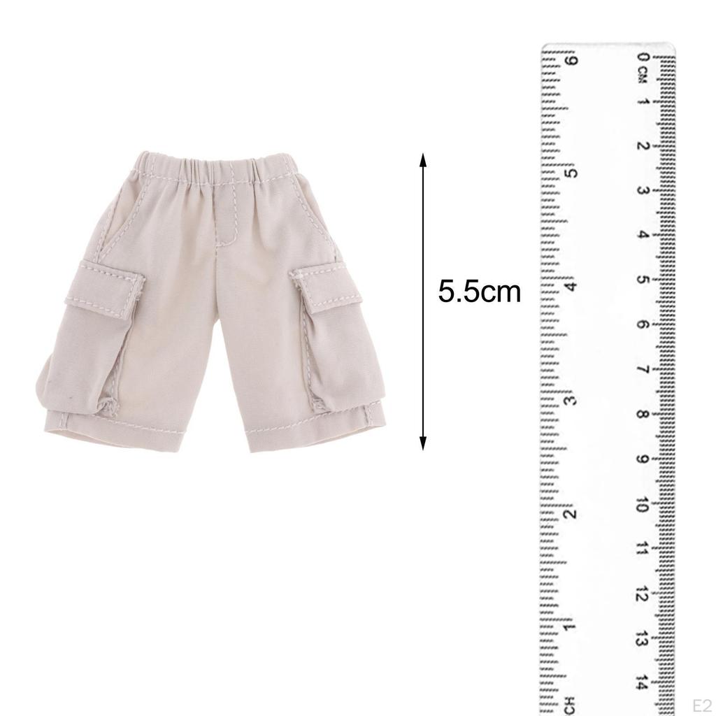 1/12 Men Shorts Mini Clothing Casual Miniature Outfits Doll Clothes for 6 inch Figures Dress up