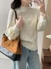 2026 Spring/Summer French Court Style Lace Half-High Collar Layering Top