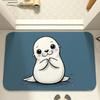 Cute Round Face Seal Floor Mat carpet diatom mud bathroom quick-drying absorbent floor mat household bathroom