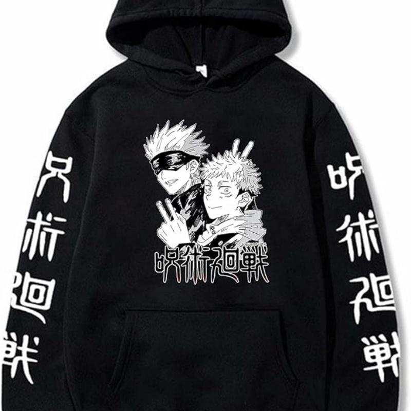 ACEFAST INC Cool Satoru Gojo Itadori Yuji Nobara Unisex Tops Harajuku Anime Unisex Hoodie Pullovers00 Autumn and Winter Wear