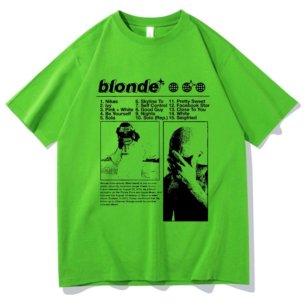 Best Famous Rapper Frank Hip Hop Oversized T Shirts Ocean Fashion Streetwear Unisexs Blond Tshirt Unisex Women Vintage Casual Tees