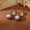 2025 Exquisite Zircon Pearl Stud Earrings: Light Luxury & Chic Design