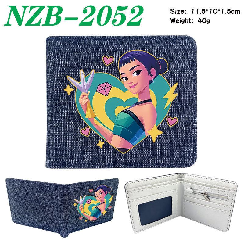 Fold Denim Kpop Hunters Rumi Zoey Mira Anime Wallet Short Purse