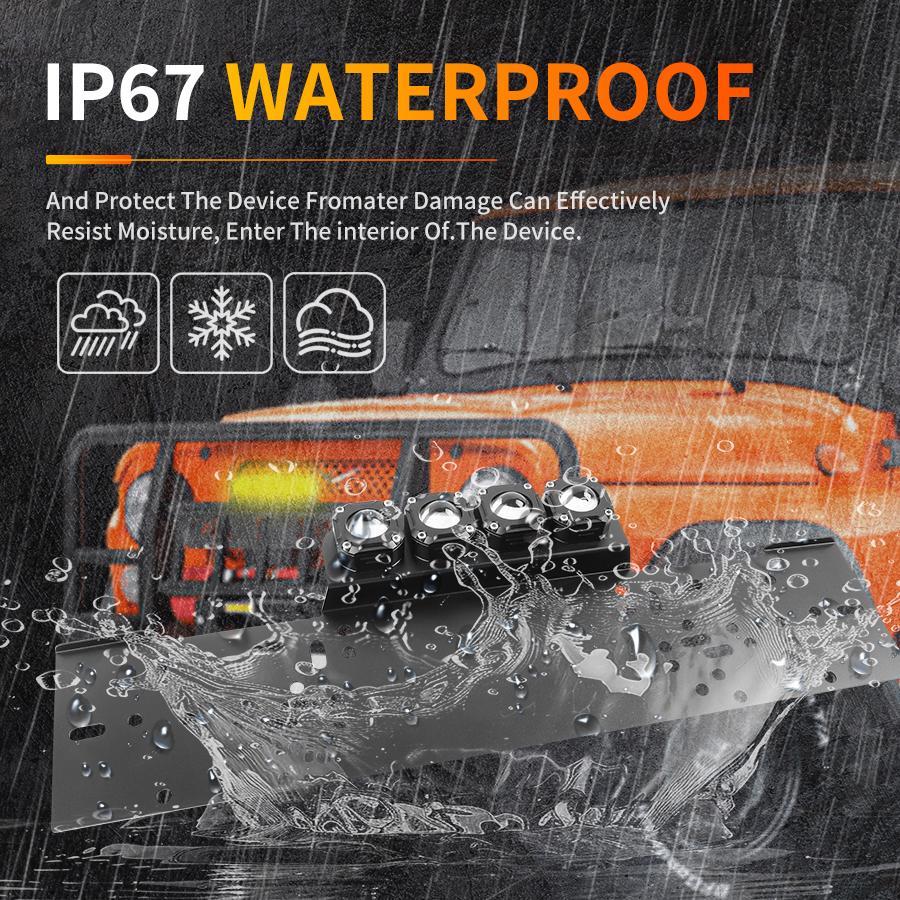 Car Front Bumper LED License Number Plate Lights Spotlight Mounting License Plate Bracket Holder Universal for Car Offroad ATV