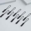 10PCS Zipper Head Extension Cord Label Puller Slide Puller End Lock Zipper Clip for Outdoor Bags DIY Sewing Supplies
