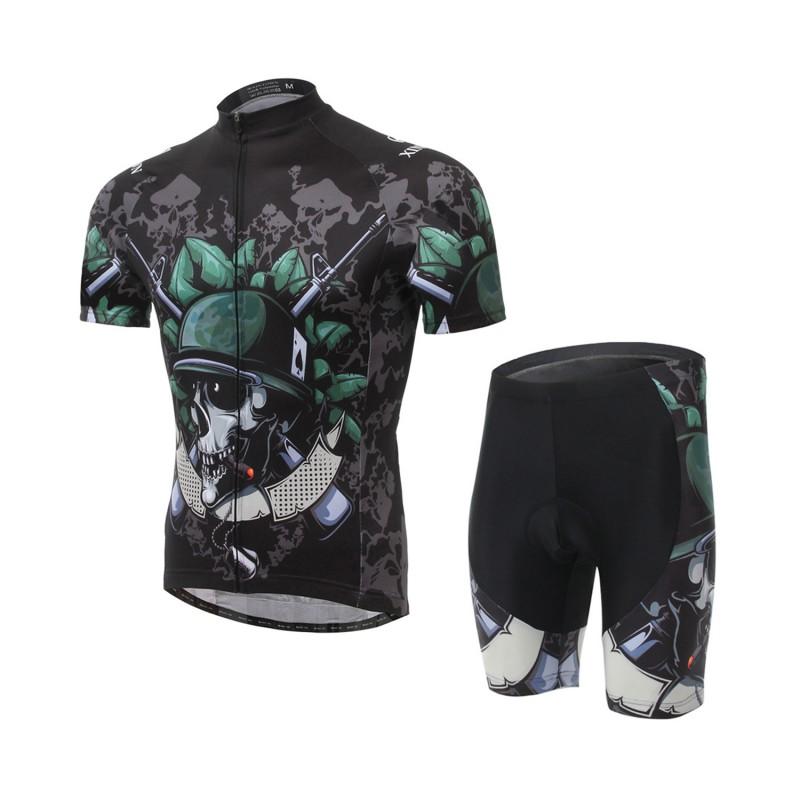 XINTOWN Mens Short Sleeve Cycling Jersey Set Moisture Wicking Quick Dry Bike Wear