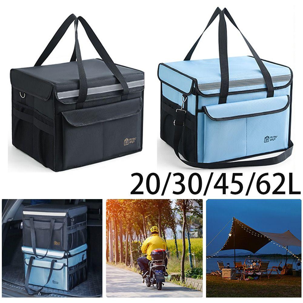 Large Capacity Food Delivery Bag Thicken Cooler Storage Bag Thermal Insulation Bag  Outdoor Camping