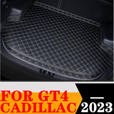 Sinjayer Car Trunk Mat Waterproof AUTO Parts Tail Boot Carpets High Side Rear Cargo Pad Liner Fit For Cadillac GT4