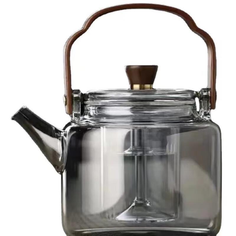 Borosilicate Glass Teapot with Walnut Handle