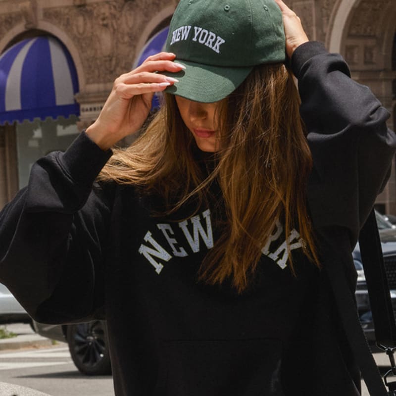 

ERER Embroidered New York Artwork Baseball Cap Green F