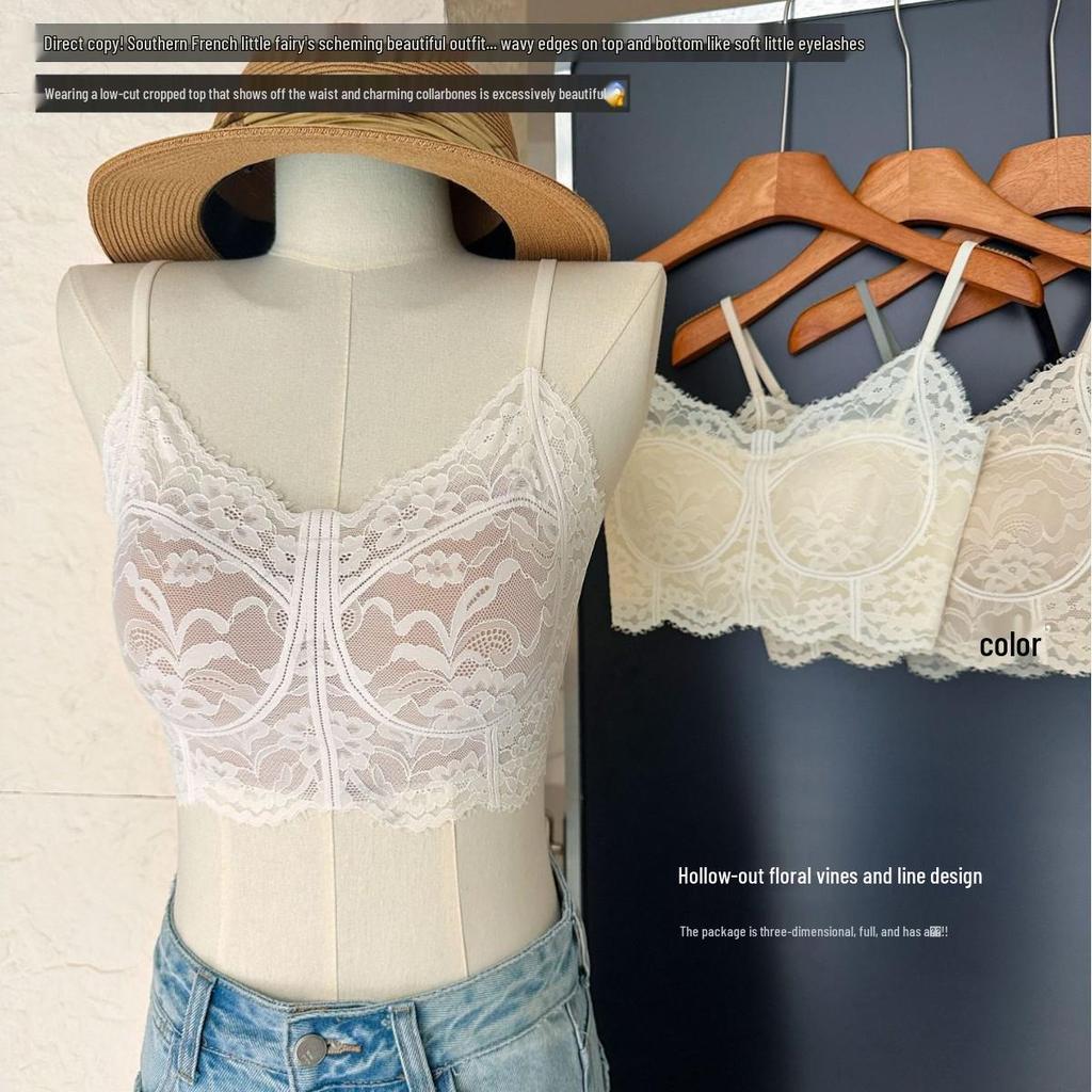 Wireless Camisole Top with Chest Pads for Big Busts