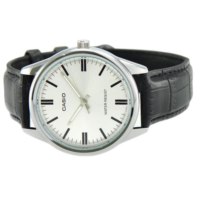 Casio STANDARD series quartz movement leather strap Japanese and Korean watch men's watch white dial MTP-V005L-7A