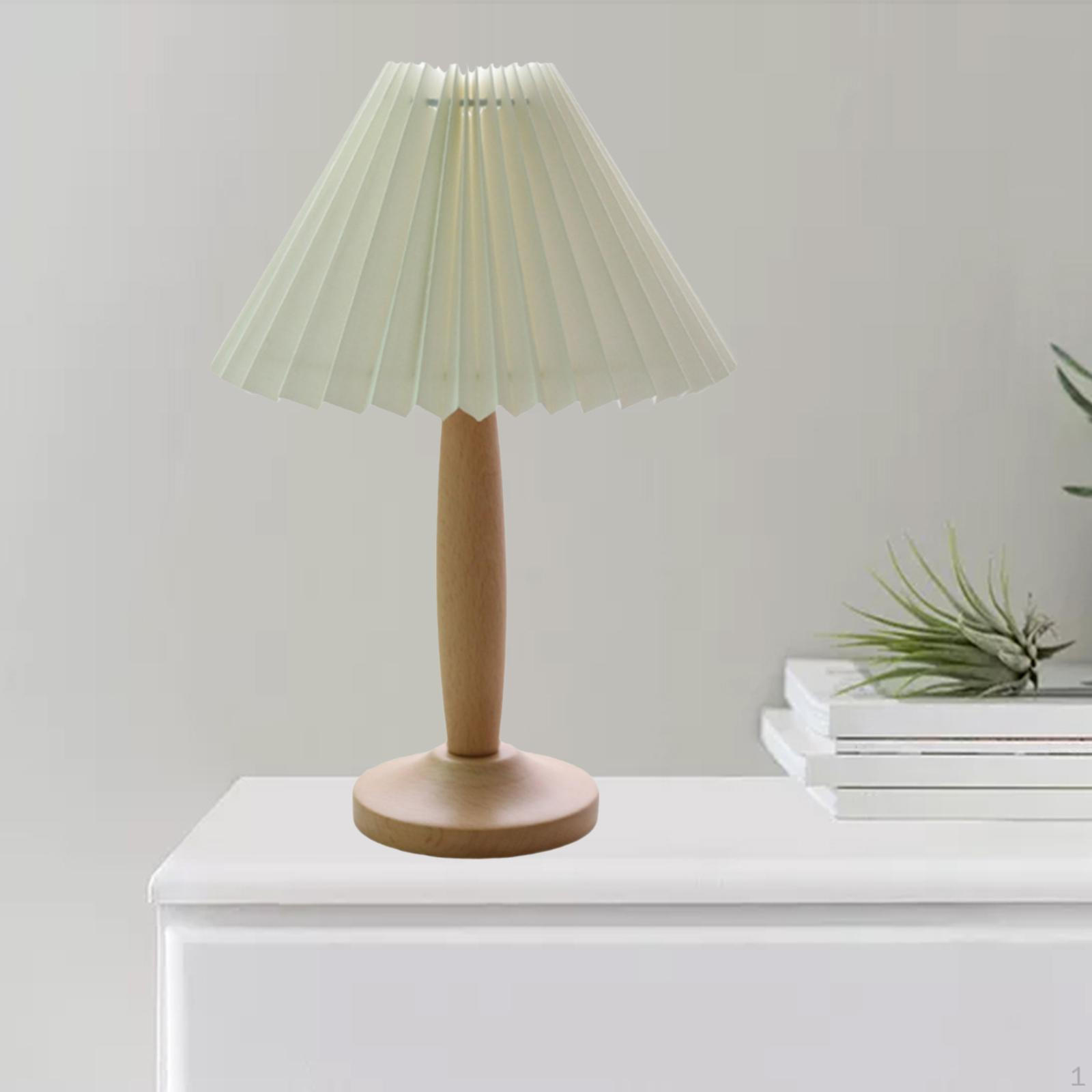 Современные прикроватные тумбочки-светильники 14,17 дюйма с моющимися складными абажурами из ПП для спальни и гостевой комнаты beige folds