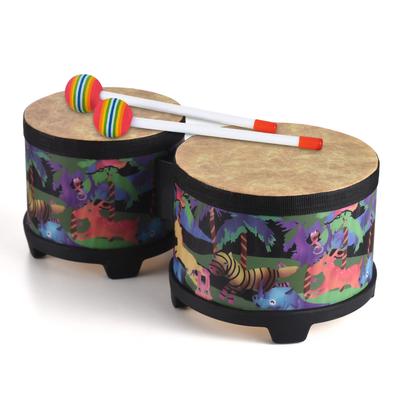 Drum Percussion Instrument 5-inch and 6-inch Floor Drum for Christmas Birthday Bongo Floor Drums