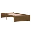 Solid Wood Bed Frame without Mattress Honey Brown 75 x 190 cm