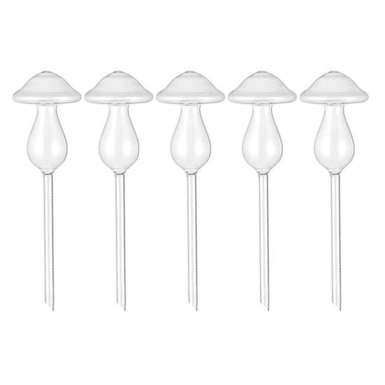 Self Watering Globes Clear Mushroom Plant Watering Bulbs Planter Insert Automatic Watering Devices for Indoor Outdoor Potted Plants