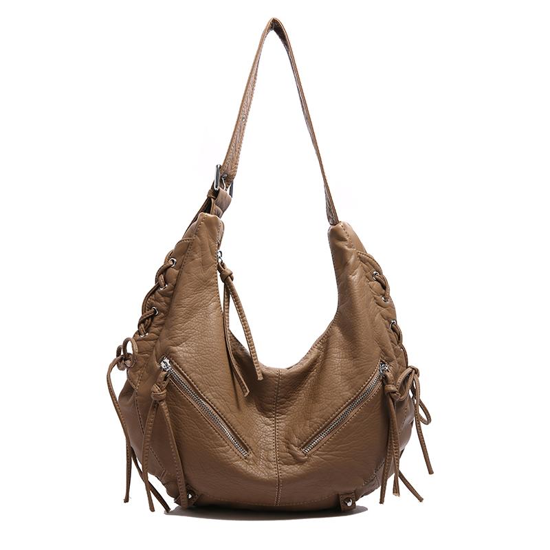 Retro Shoulder Bag, Women's Trendy Fashion and Simple Korean Tote Bag, Casual Large-capacity Shoulder Bag.