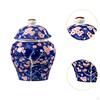 Chinese Porcelain Flowers Tea Canister Ginger Jar 250ml Storage Decorative Vase for Bedroom