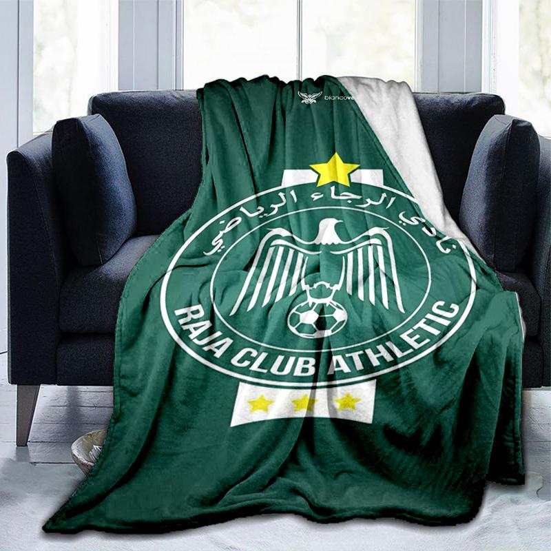 Raja Club Athletic Crest Blanket Suitable for Sofas, Beds, Offices, And Camping - Perfect Gift for Halloween Christmas