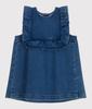 Dress A0CLK Blue 12 Months 74cm [Petit Bateau] One-piece