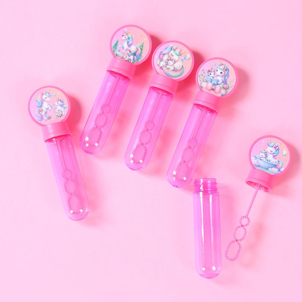 10pcs Rainbow Unicorn Bubble Tube Soap Bottle Unicorn Girl Birthday Party Decoration Kid Favors Bubble Wand Baby Shower Supplies