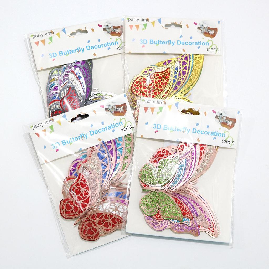 3D Butterfly Party Decorations: Spring Theme Stickers for Kids' Birthdays & Weddings