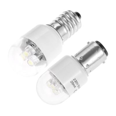 נורת LED תפירה BA15D E14 למכונות Singer Juki Pfaff Janome Brother AC 190-250V 0.5W 47-63Hz חלקי מכונות תפירה ביתיות 1 יח'