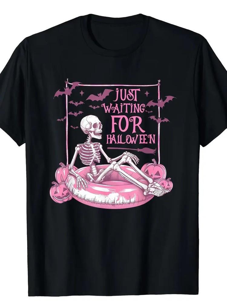 Just Waiting For Halloween Spooky Ghoul Summer Spooky T-Shirt Unisex T-Shirt XXL