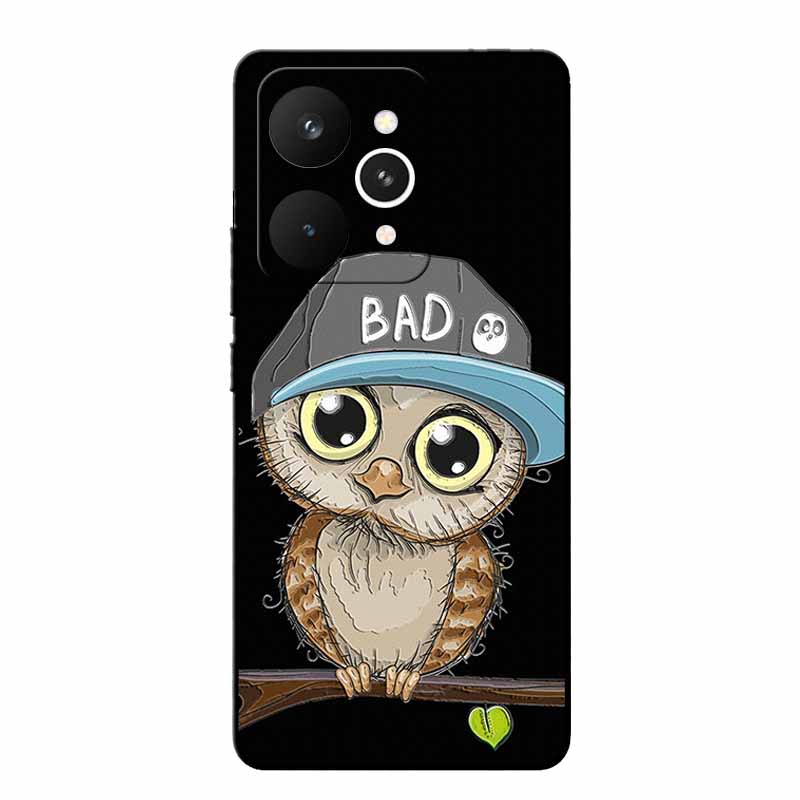 For Realme 15 Pro Cases 3D Relief Flower Emboss Black Silicone For Realme15 Pro 5G Back Cover Cartoon Funda Realme 15 Pro Bumper