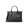Mk Charlotte Logo Faux Leather Shoulder Crossbody Handbag Medium Women Handbags Black 35F3GCFS2L-001