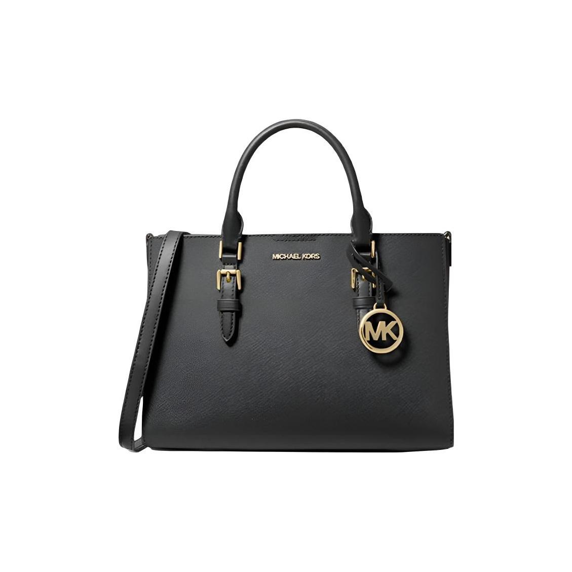 

Michael Kors Mk Шарлотта Логотип Штучна Шкіра Сумка Через Плече Сумка на Плече Середня Жіночі сумки Чорний 35F3GCFS2L-001 Basic Set (Bag+Dust Bag)