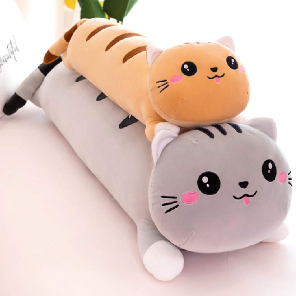 Stylish Soda Plush Cat Body Pillow, My Mei-chan (Gray, 70cm)