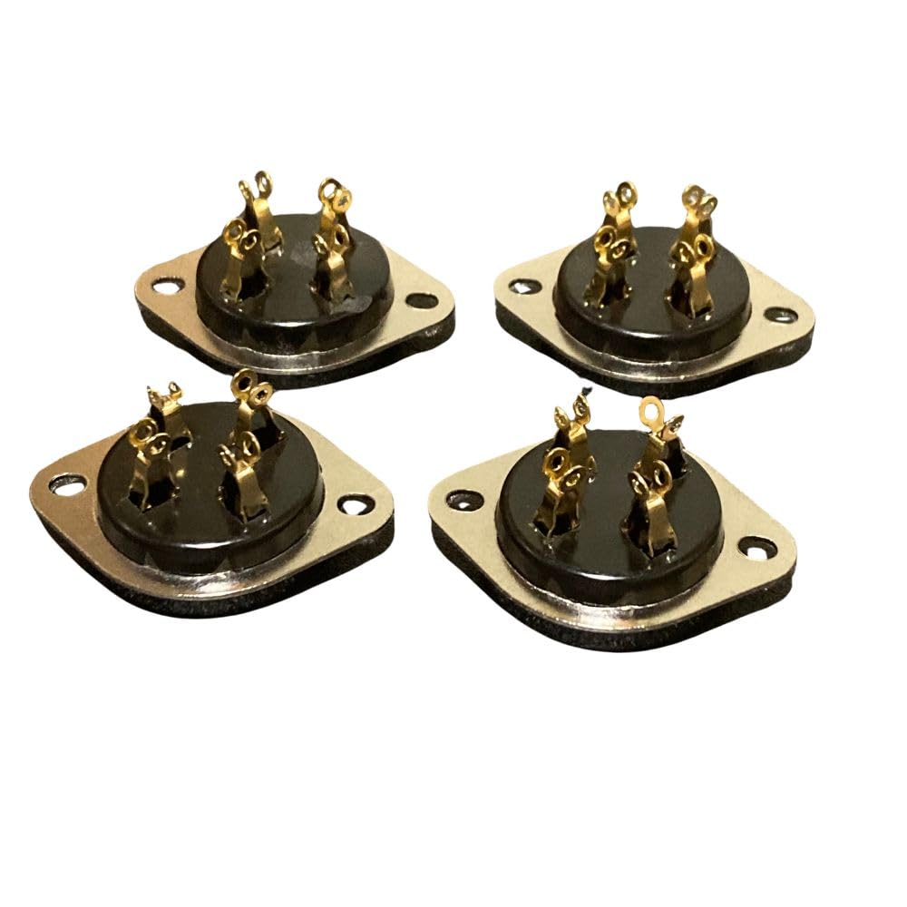 

4-контактный ламповый разъем позолоченный оловянный набор из 4 штук 2A3 300B 274a ламповый усилитель аудио самодельный D.Stomo GZS4-FG (Позолоченный)