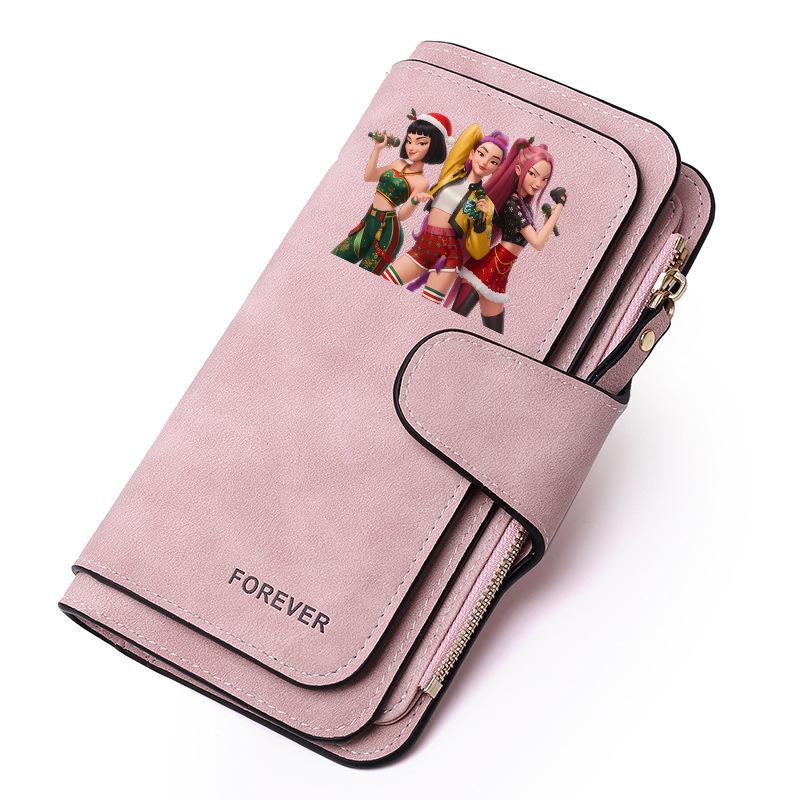 Portafoglio Kpop Devil Hunter Donna Portamonete Cacciatore Carino Porta Carte di Credito Portapassaporto Portafoglio in PU