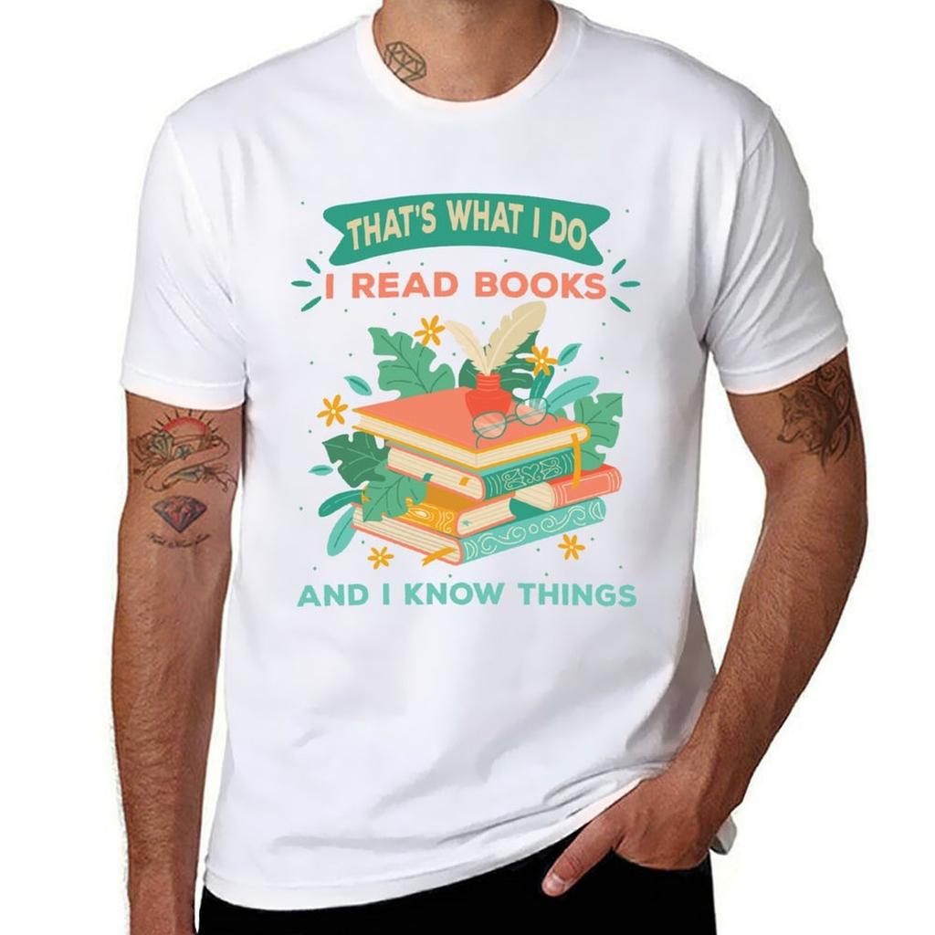 Thats What I Do I Read Books And I Know Things Tshirt Lightweight Print Tshirt