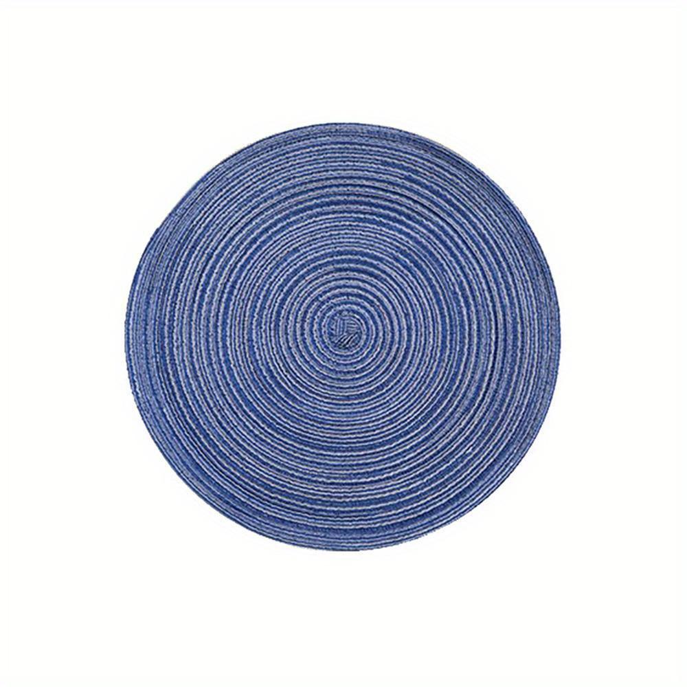 Round Woven Ramie Table Mat Anti-Slip Placemats for Dining Table, Non-Slip Pads for Tableware and Bowls, Kitchen Coasters for Drink Cups