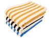 Daily Mini Bath Towel BASIC Middle Stripe 3 Colors of Set 50 X 100 Cm Just the Right Volume Convenient Size (1 Each) 3-Piece AMZG-4802-3A