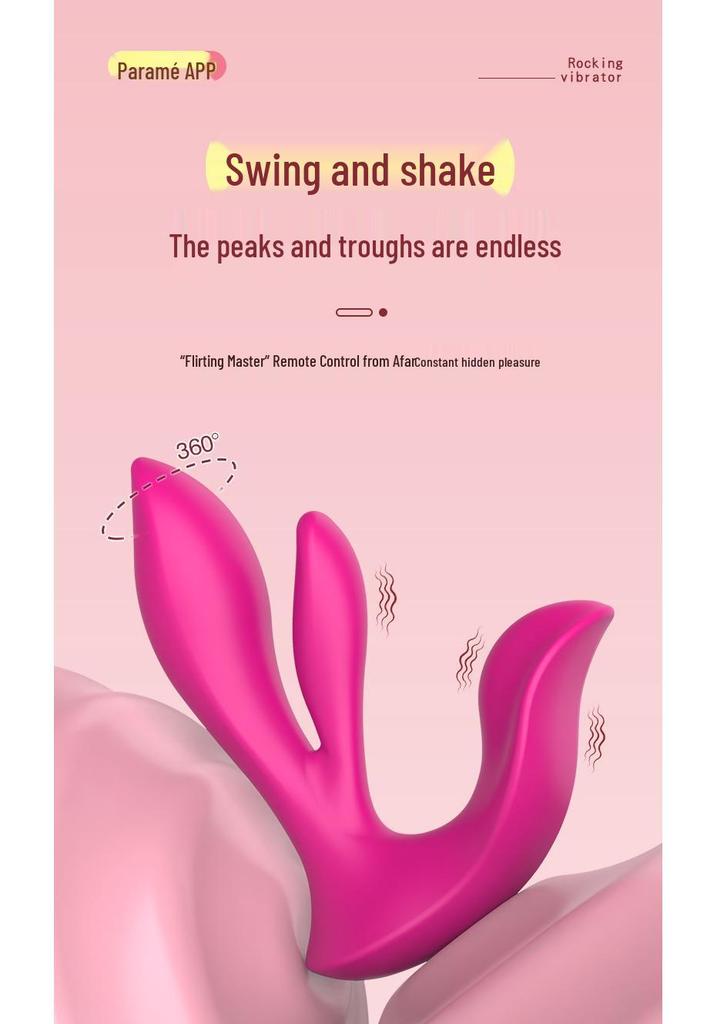 ManopalaMei Dual Stimulator Remote Control Vibrator for G-Spot and Clitoral Pleasure
