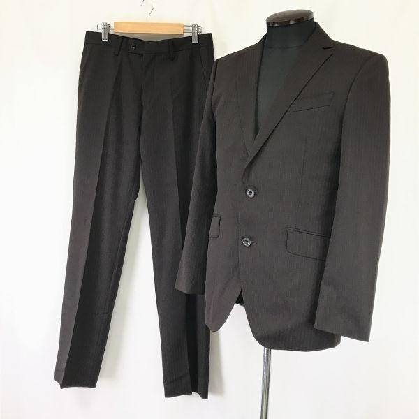 

A.S.M Atelier Sub Men Полосатый Микрофибра Осень/Зима Костюм Комплект 48 M Темно-коричневый