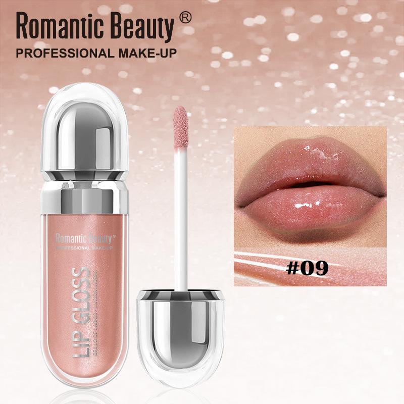 Mirror Pearlescent Lip Gloss Shimmer Plump Lip Gloss Easy to Color Lip Glaze Long-Lasting Liquid Lipstick Plumping Lip Oil