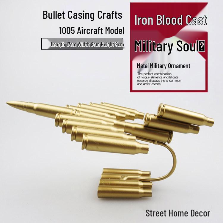 Military Bullet Casing Crafts: Souvenirs & Airplane Models for Retired Soldiers