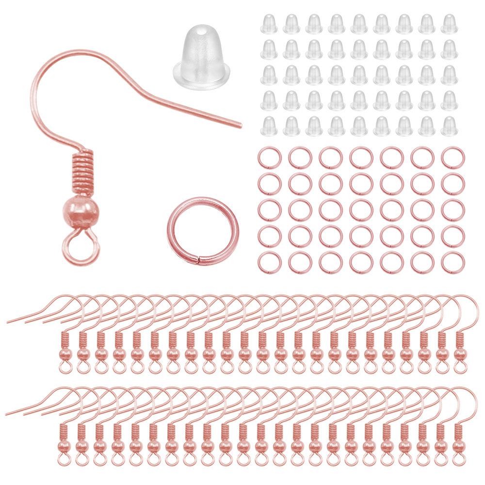 DIY Jewelry Kit: 100-Pc Earring Hooks, Single Loop, Large Hooks, 4mm Earplugs