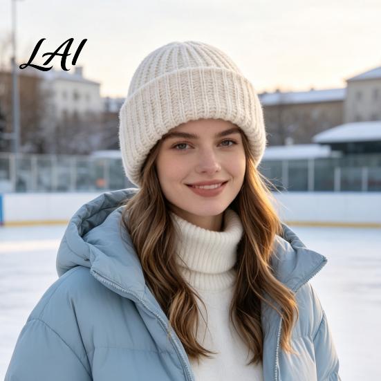Windproof Ski Hood Women's Balaclava Winter Hat Knit Hoodie Scarf Combo Thick Warm Full Face Mask Fleece Mask Versatile Outdoor Cover for