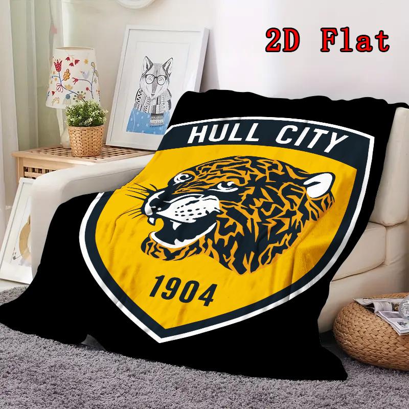 Hull City Pattern Flannel Blanket High quality All Seasons Warmth and Comfort Perfect for Christmas Gifts.